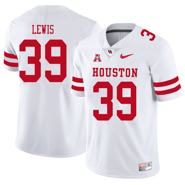 2018 Men #39 Shaun Lewis Houston Cougars College Football Jerseys Sale-White